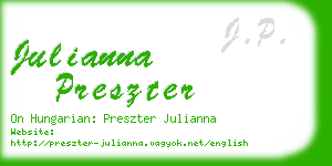 julianna preszter business card